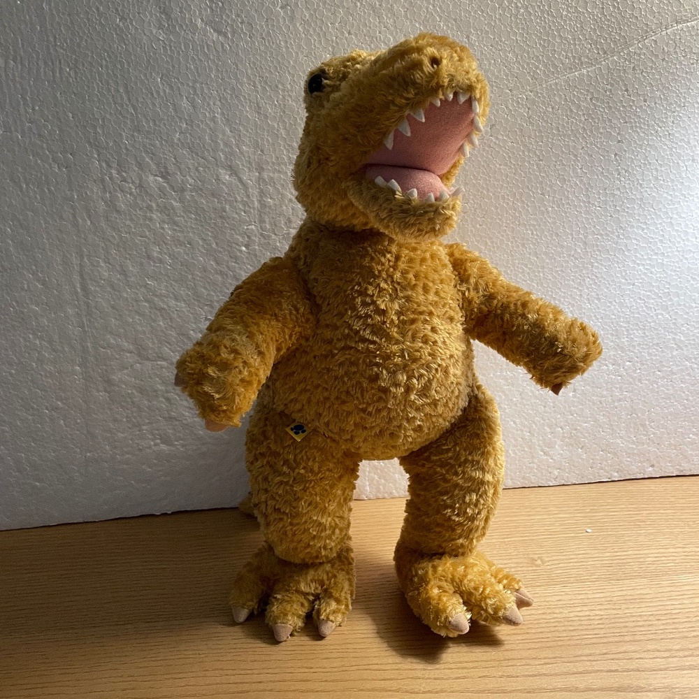 Build a Bear Workshop T Rex Plush Dinosaur Dino Tan Stuffed Animal Toy Large 20”